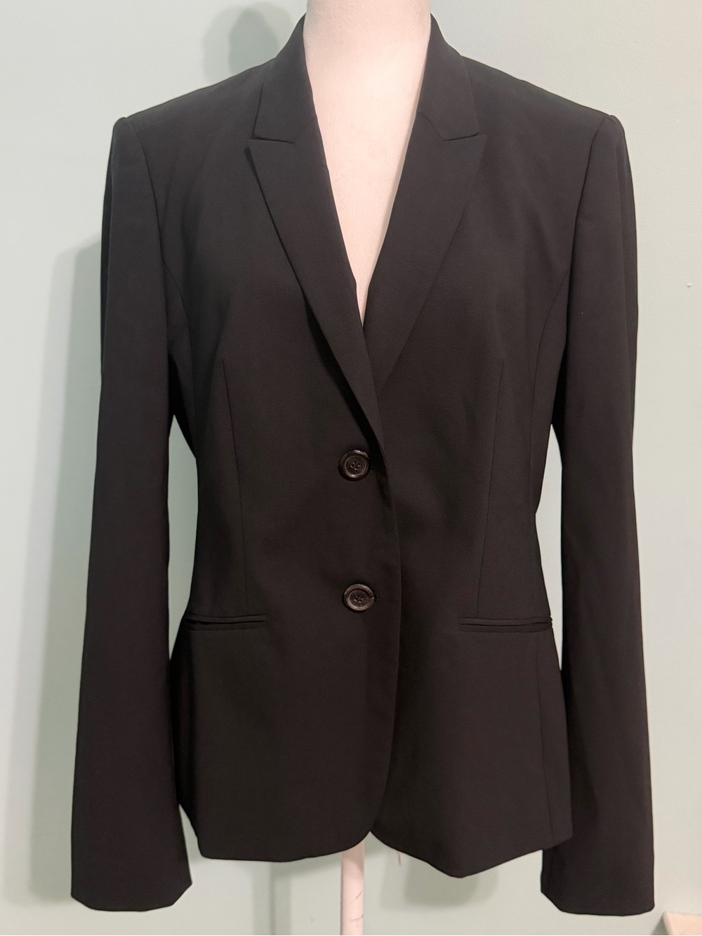BOSS Hugo Boss "Jannami2" Black Virgin Wool Blazer Jacket US 10